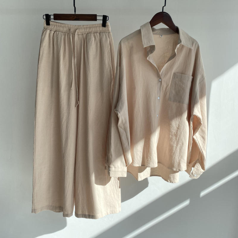 WOMEN'S COTTON LINEN CO-ORDS SETS WITH SHIRTS & PENTS