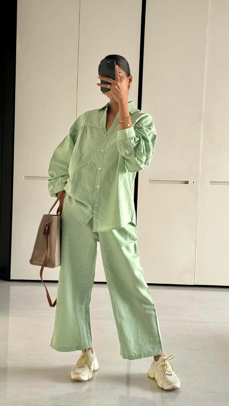 Premium Co-ord Set in Sage Green