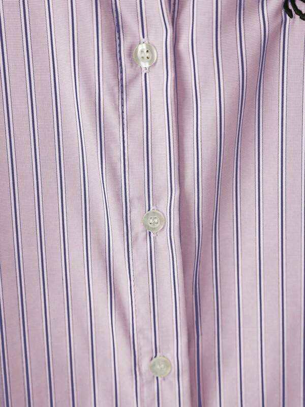 Striped Button-Up Over-Size Shirt