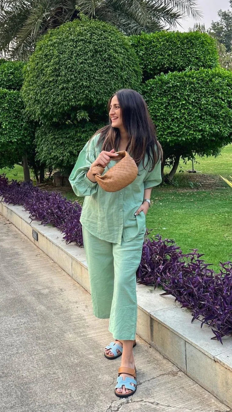 Premium Co-ord Set in Sage Green