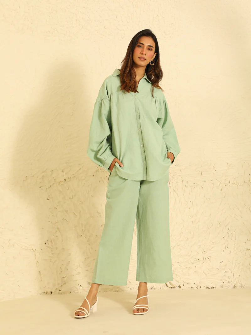 Premium Co-ord Set in Sage Green