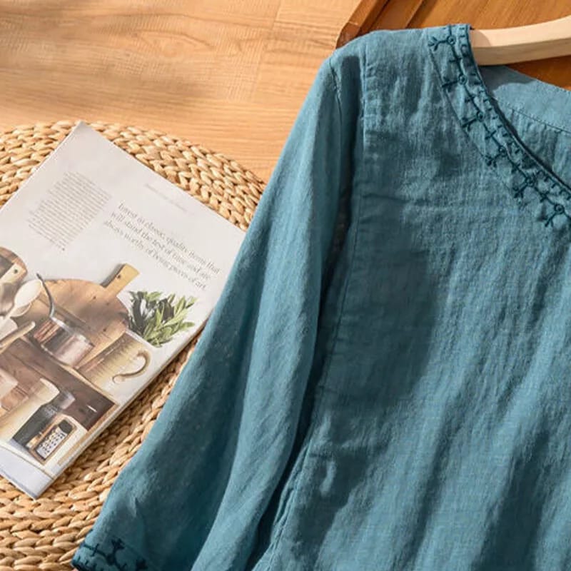 EMBROIDERY STYLIISH NECK TOP