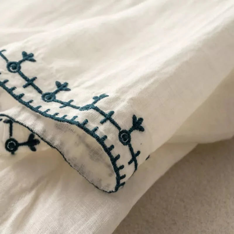 EMBROIDERY STYLIISH NECK TOP