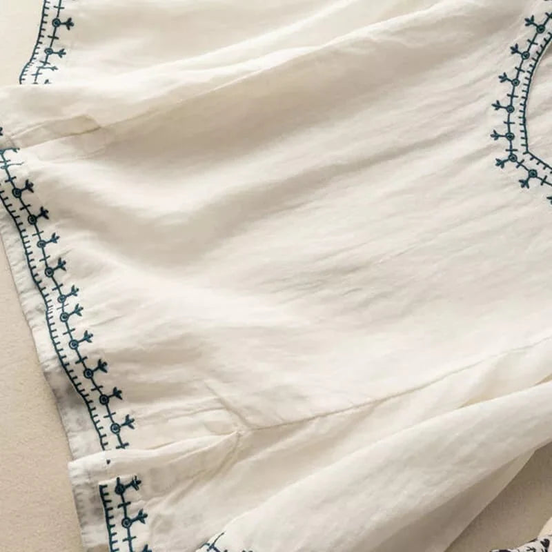 EMBROIDERY STYLIISH NECK TOP