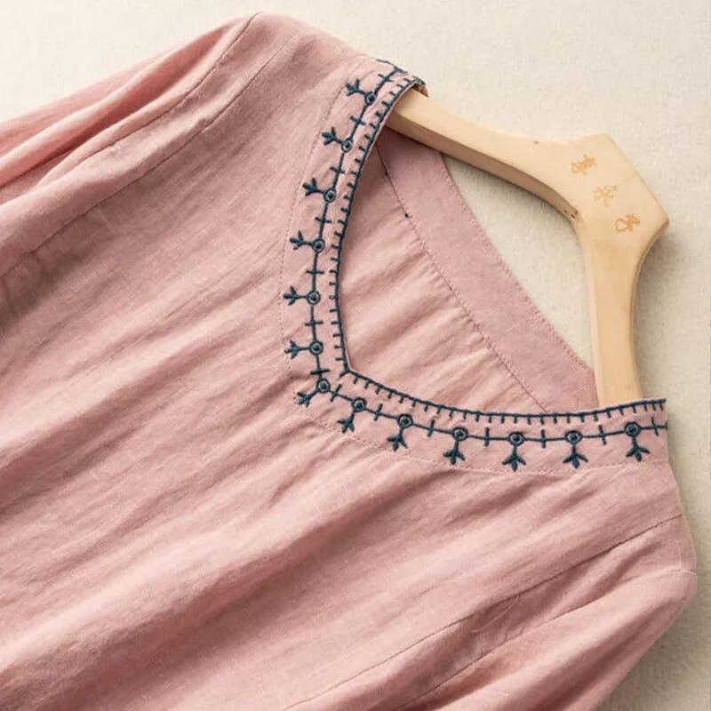 EMBROIDERY STYLIISH NECK TOP