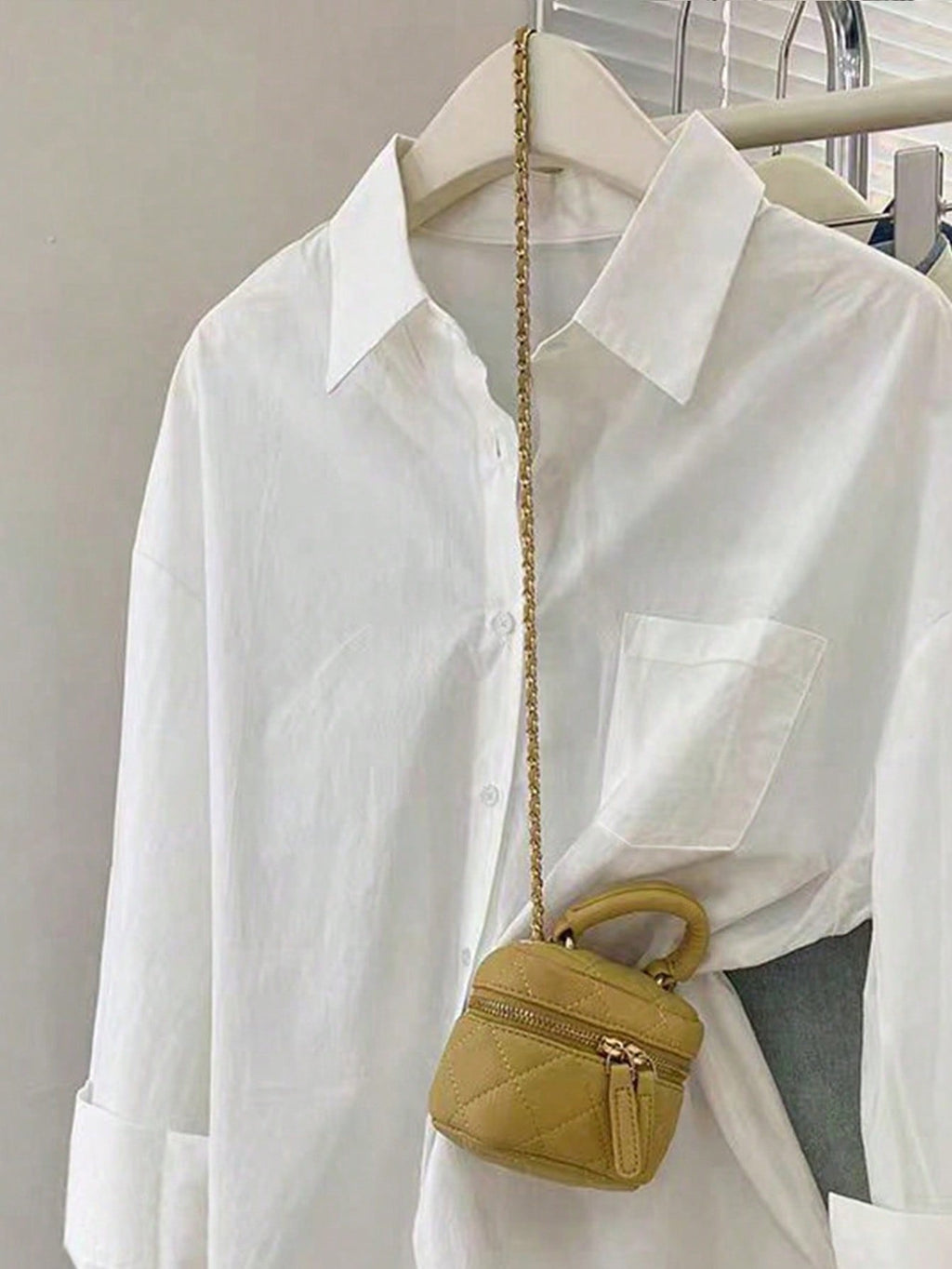 Comfortable Solid Luxury Cotton White Shirt
