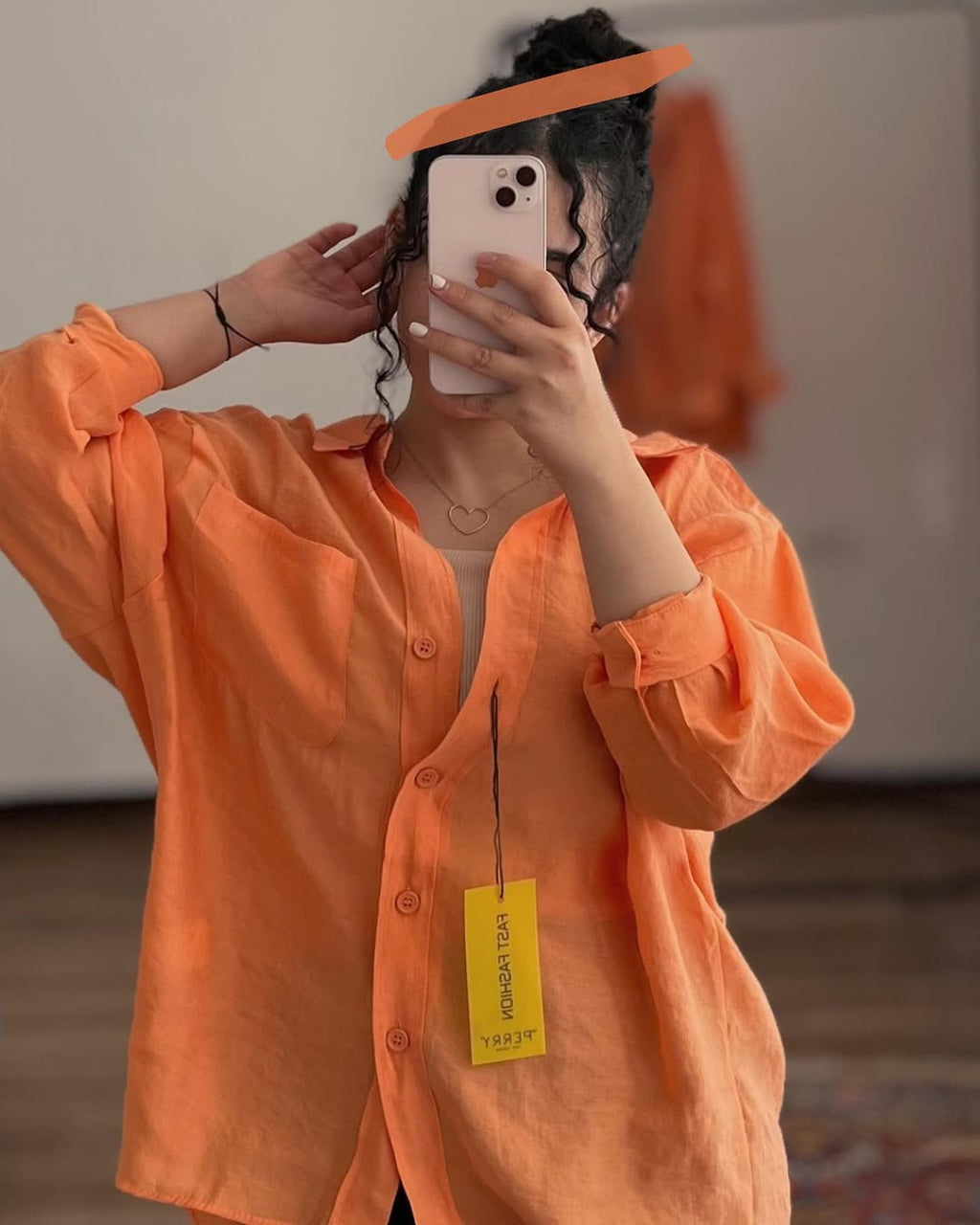 Orange Luxury Cotton Shirt