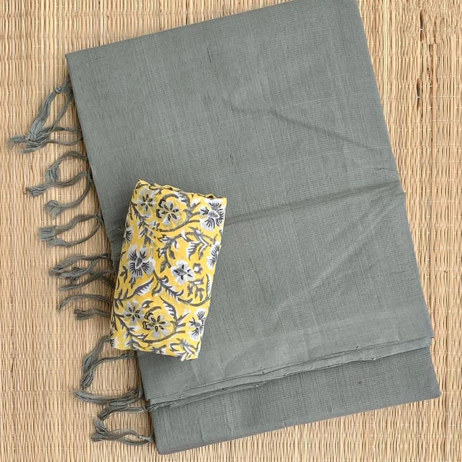 pannetar grey traditional look saree