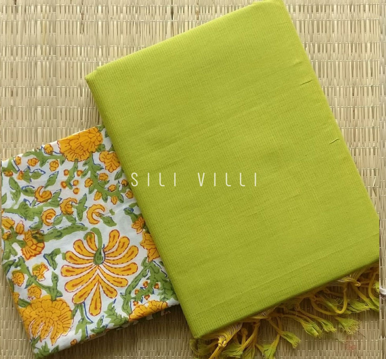 GORGEOUS LEMON  COLOUR TRADITIONAL LOOKING CHANDERI COTTON SAREE