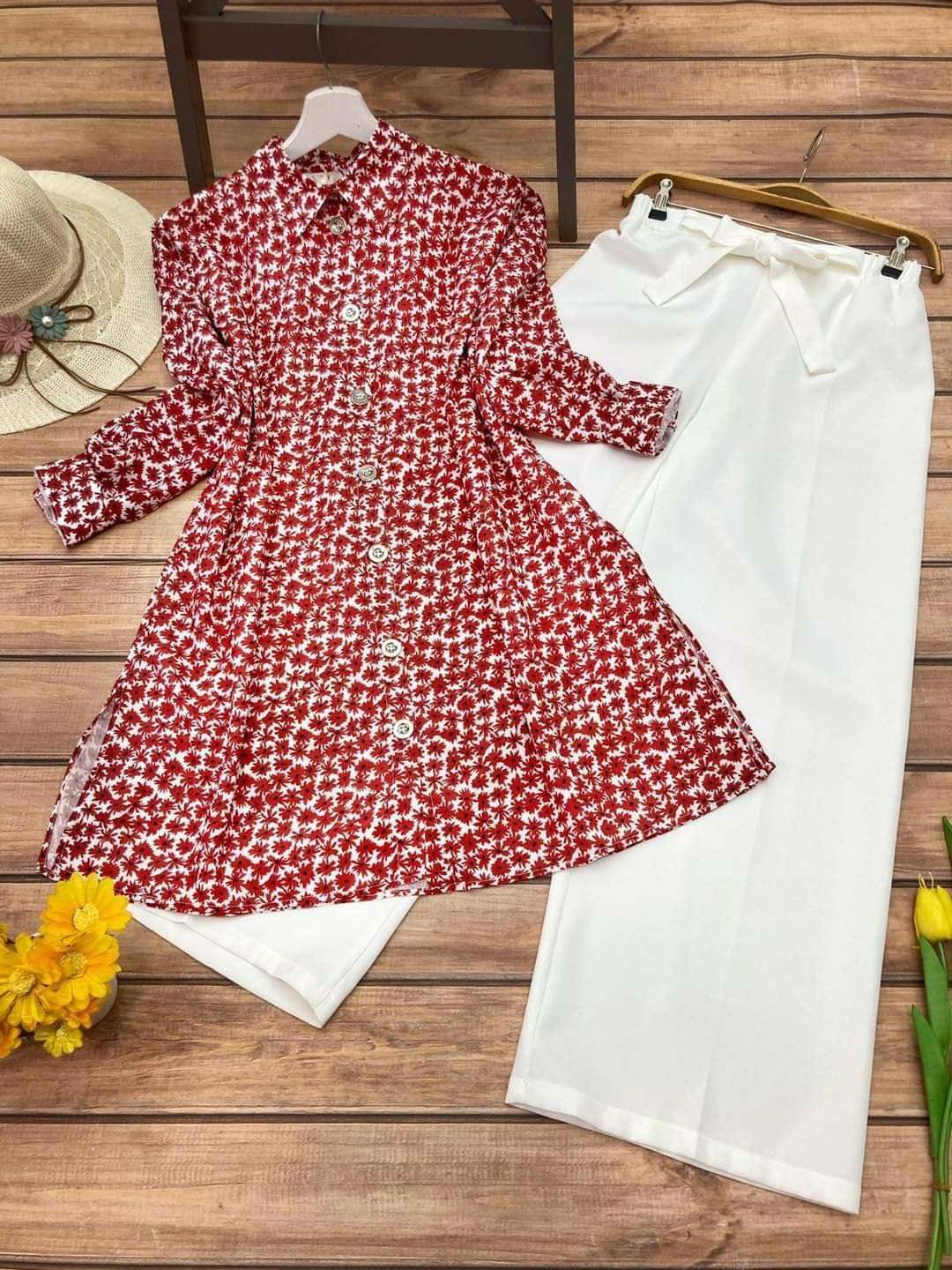 Women's Cotton Top & Plazzo Set